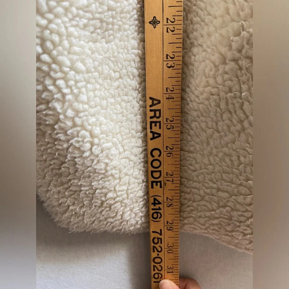 Angel Kiss Faux Sherpa Shacket Ivory Faux Suede Lined Buttons Jacket Sz 2X - Picture 12 of 13